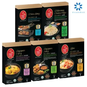 Prima Taste Sauce Kit - Laksa, Curry, Chicken Rice & Satay(辣沙,新加坡咖喱,海南鸡饭,沙爹) 2 packs