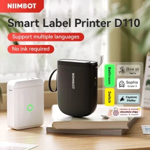 Niimbot D110 Label Printer Portable Label Maker Machine Name Sticker Printer Kitchen Sticker Printer, For Office,Home