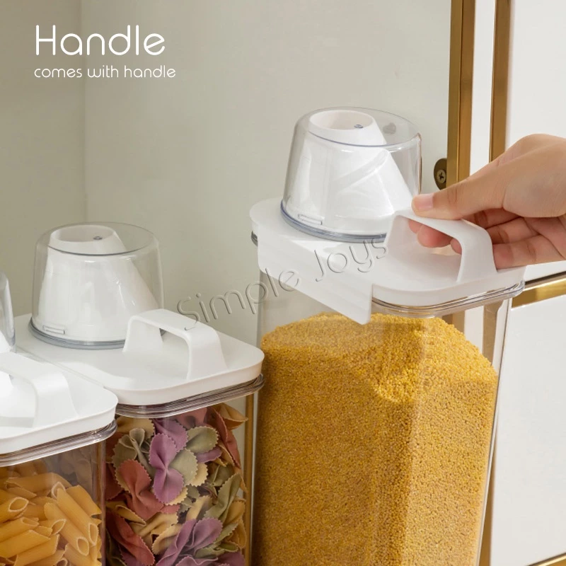 Airtight Dry Food Container Storage For Kitchen Or Pet Food With Pour Spout Measuring Cup - Image 5