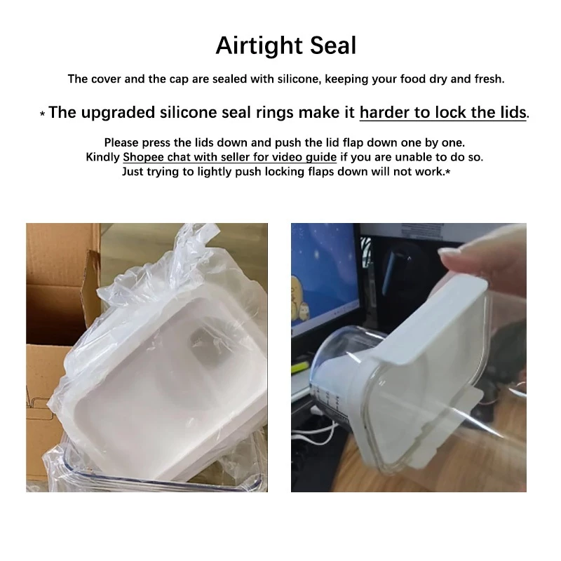 Airtight Dry Food Container Storage For Kitchen Or Pet Food With Pour Spout Measuring Cup - Image 4
